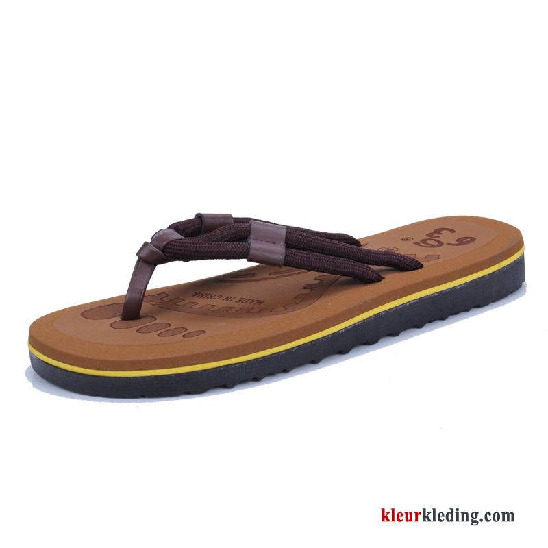 Heren Flip Flops Strand Zomer Mannen Casual Antislip Trend Bovenkleding Persoonlijk Rood