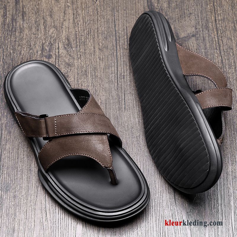 Heren Flip Flops Trend Antislip Outdoor Schoenen Casual Pantoffels Strand Zomer Zwart