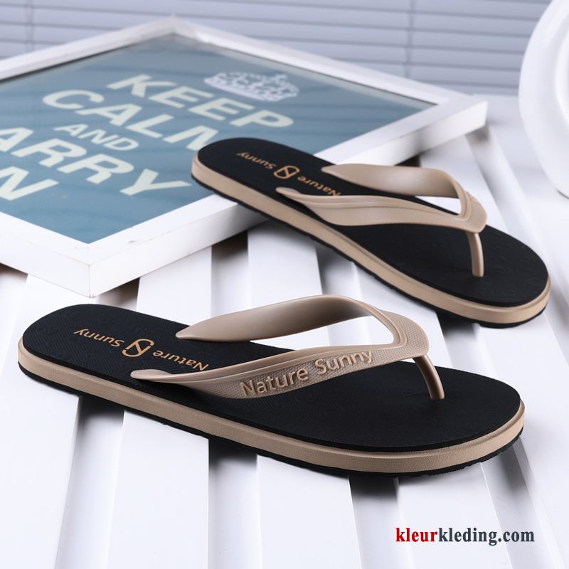 Heren Flip Flops Zachte Zolen Casual Strand Antislip Pantoffels Mannen Zomer Slipper Groen