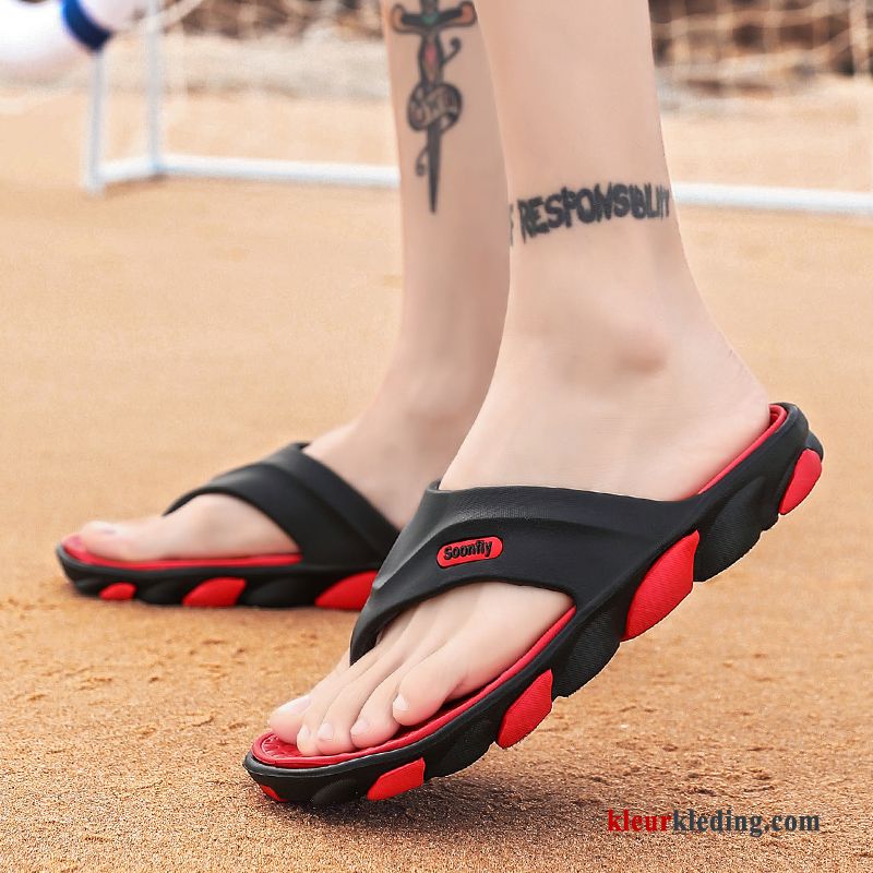 Heren Flip Flops Zomer Sandaal Pantoffels Strand Mannen Trend Brits Outdoor Zwart