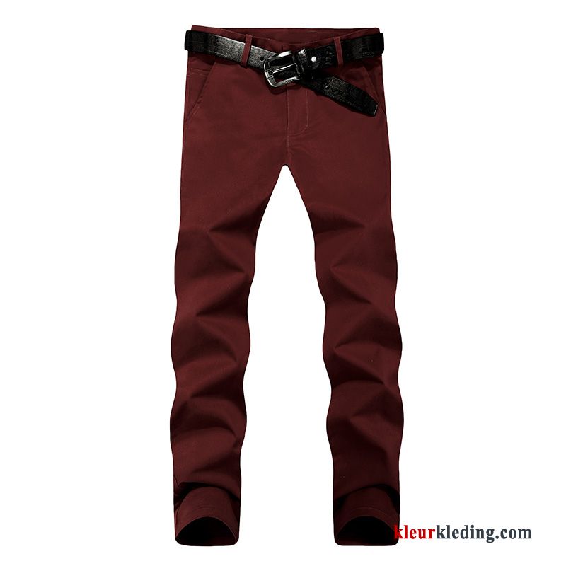 Heren Groen Trendy Merk Mini Cargo Broek Rechtdoor Casual Broek Straat Strak