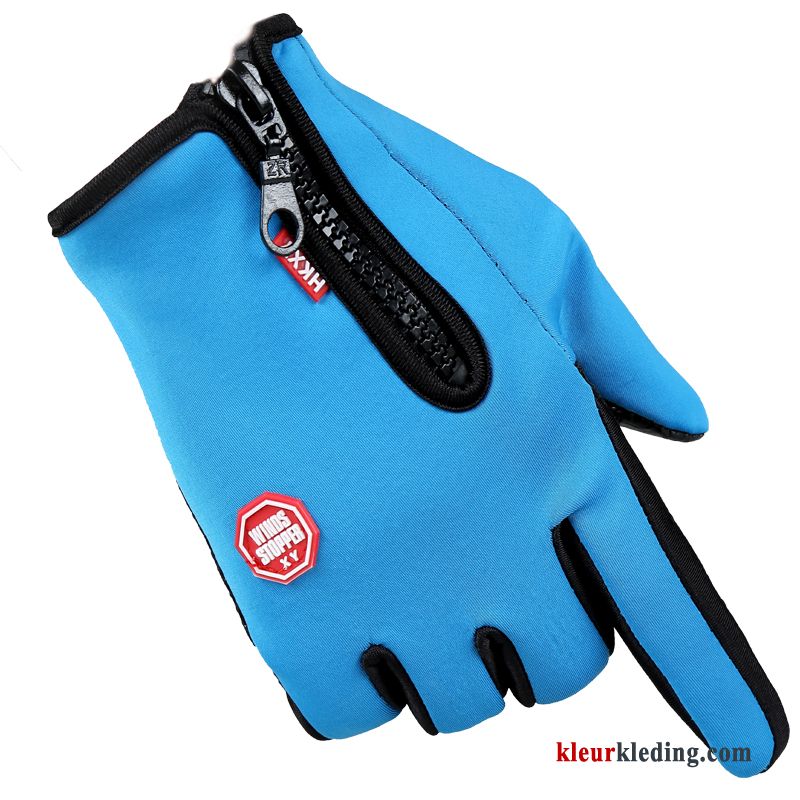 Heren Handschoen Outdoor Herfst Fiets Winter Alpinisme Blijf Warm Dames Antislip Blauw