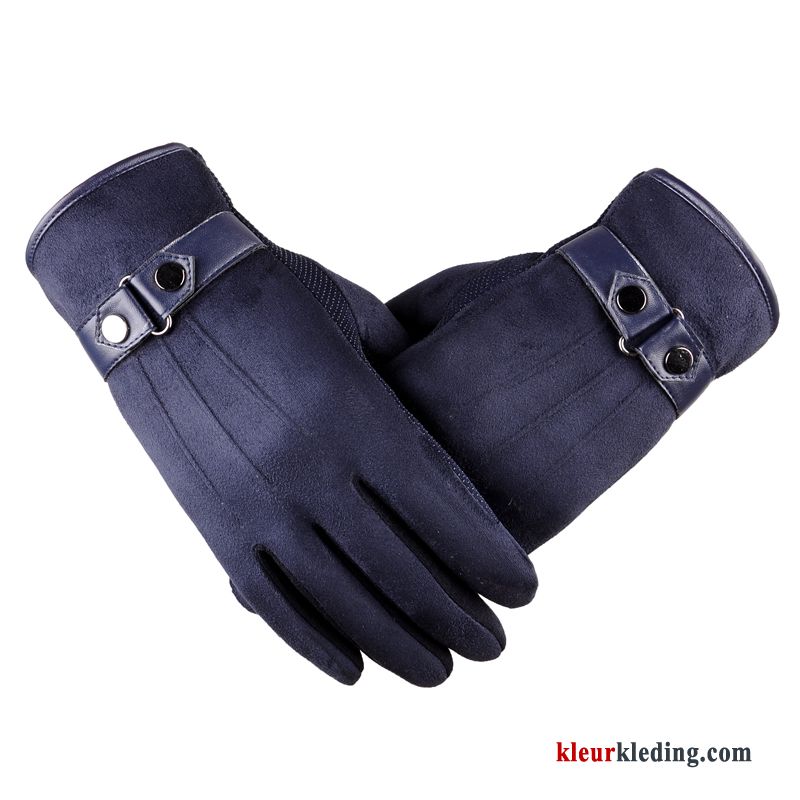 Heren Handschoen Pluche Winter Kasjmier Cyclus Outdoor Bruin Herfst Autorijden