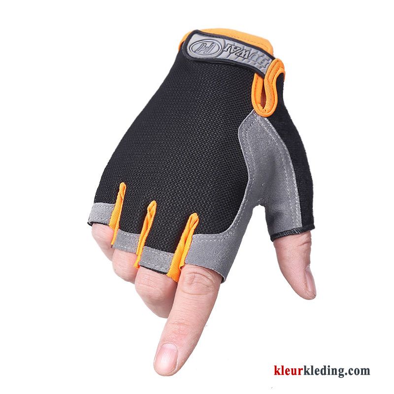 Heren Handschoen Sport Zomer Dames Geschiktheid Halve Vinger Voorjaar Alpinisme Outdoor Rood