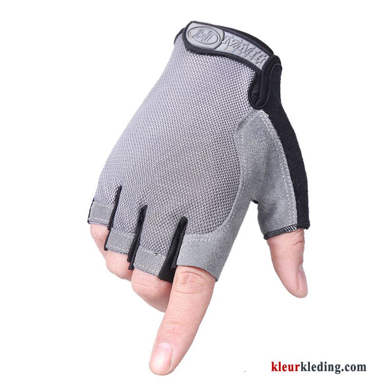 Heren Handschoen Sport Zomer Dames Geschiktheid Halve Vinger Voorjaar Alpinisme Outdoor Rood