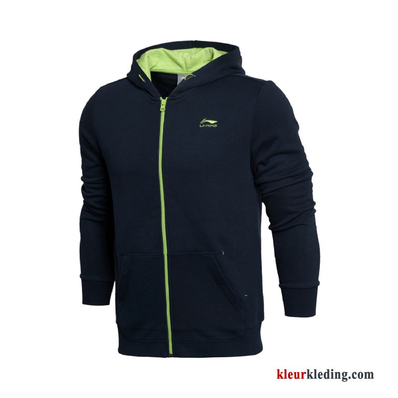 Heren Hoodie Jas Zwart Sportkleding Lange Mouwen Cardigan Mannelijk Breien