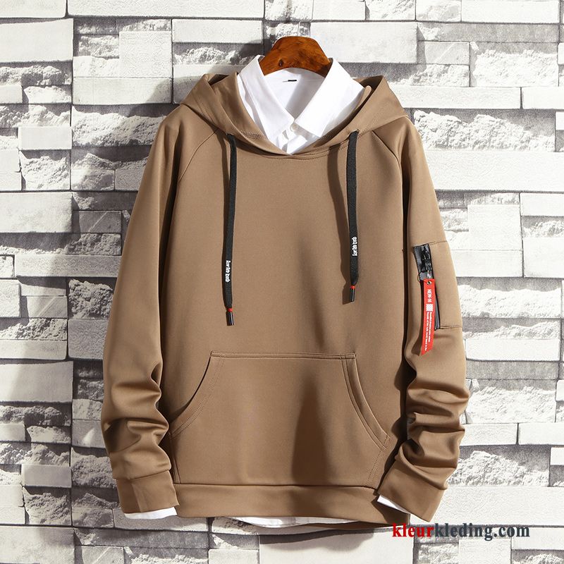 Heren Hoodie Plus Kasjmier Trend Winter Nieuw Losse Herfst Geel