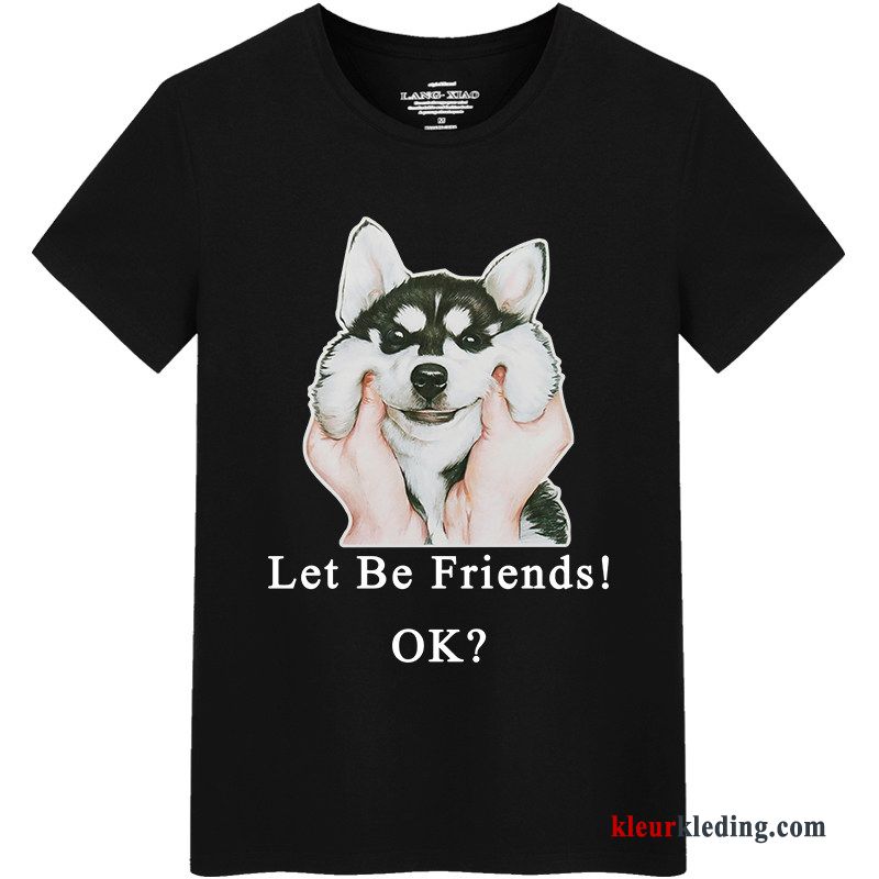 Heren Korte Mouw T-shirts Mannelijk Losse Trendy Merk Zomer Nieuw