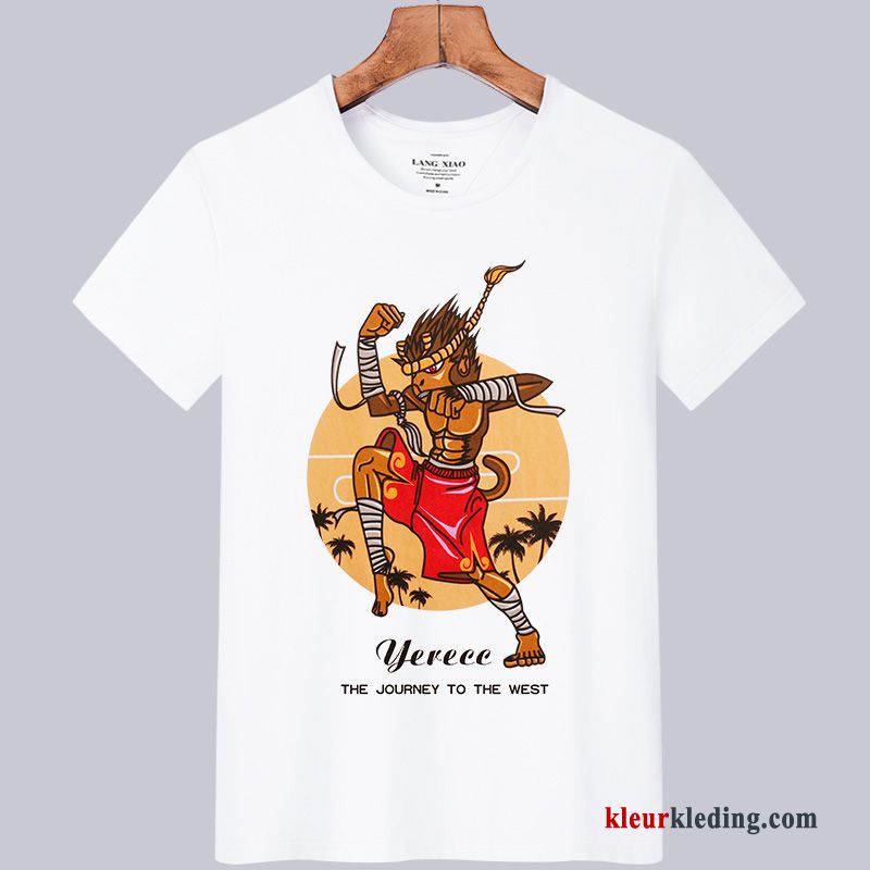 Heren Korte Mouw T-shirts Mannelijk Losse Trendy Merk Zomer Nieuw