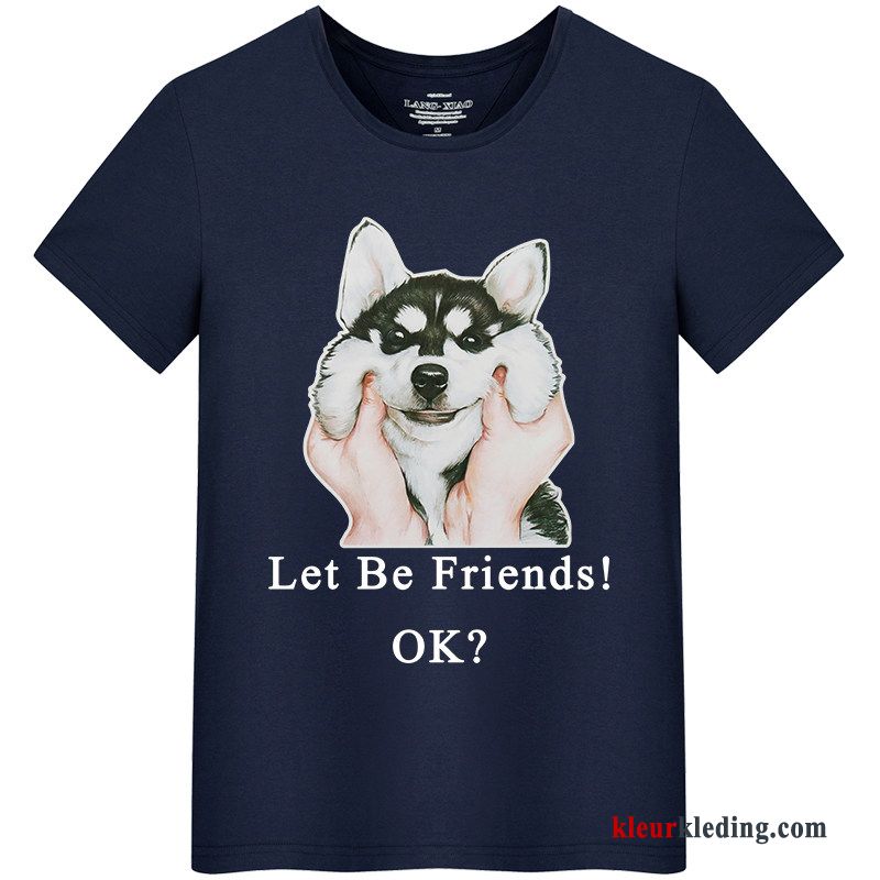 Heren Korte Mouw T-shirts Mannelijk Losse Trendy Merk Zomer Nieuw