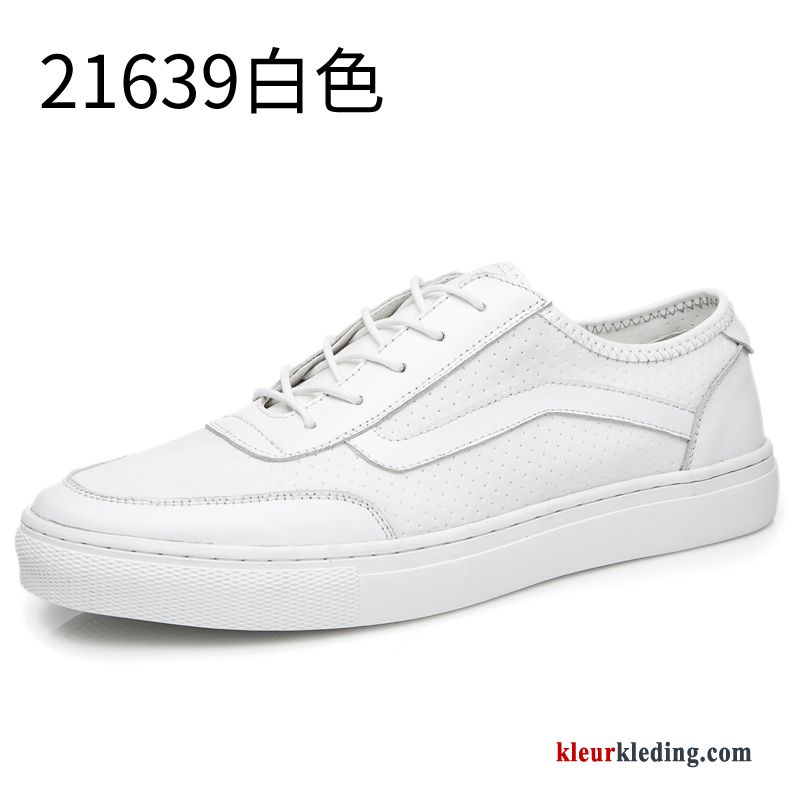 Heren Leren Schoenen Slip On Alle Wedstrijden Canvas Schoenen Casual Mannen Trend Echt Leer Zwart