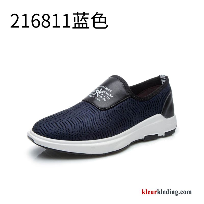 Heren Leren Schoenen Slip On Alle Wedstrijden Canvas Schoenen Casual Mannen Trend Echt Leer Zwart