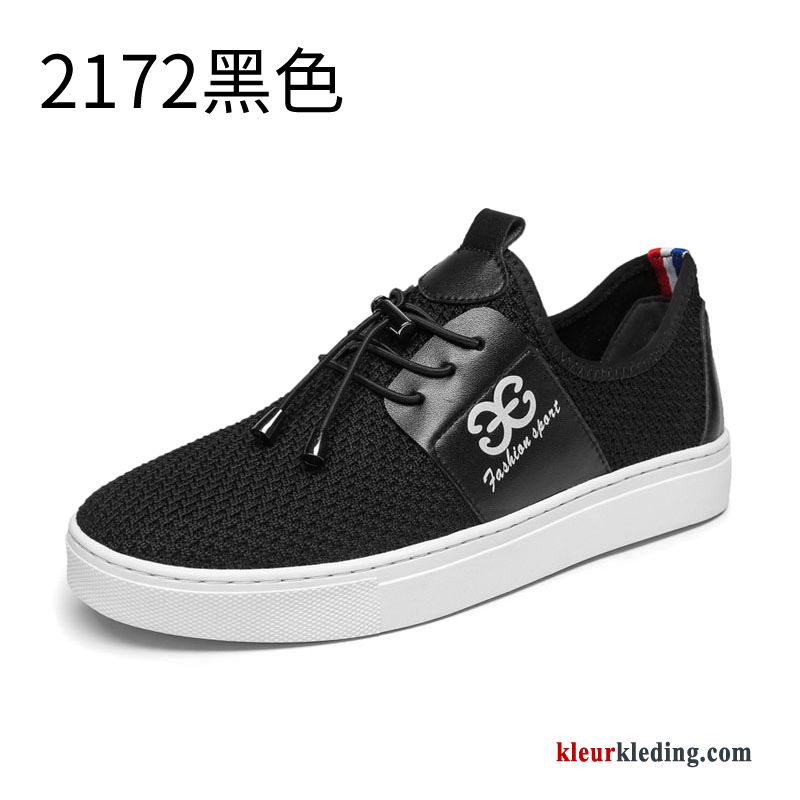 Heren Leren Schoenen Slip On Alle Wedstrijden Canvas Schoenen Casual Mannen Trend Echt Leer Zwart