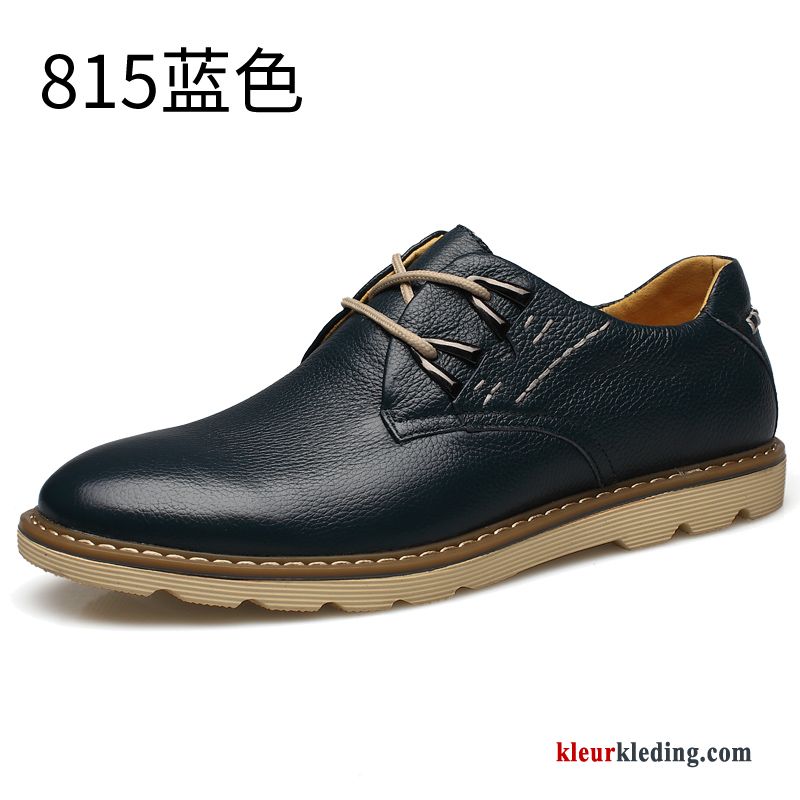 Heren Leren Schoenen Slip On Alle Wedstrijden Canvas Schoenen Casual Mannen Trend Echt Leer Zwart