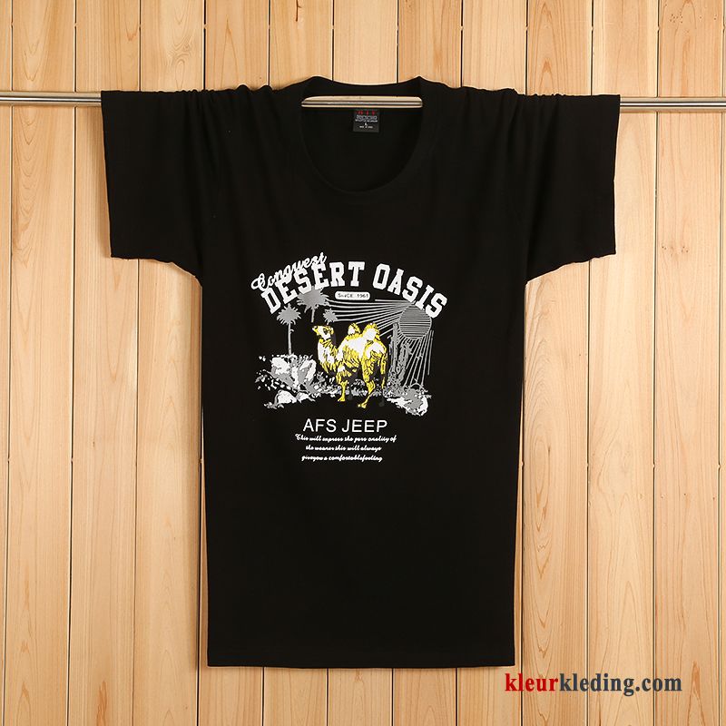 Heren Losse Halve Mouw Vet Grote Maten Korte Mouw Mannelijk T-shirts