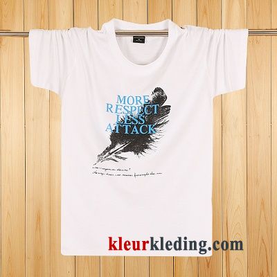 Heren Losse Halve Mouw Vet Grote Maten Korte Mouw Mannelijk T-shirts