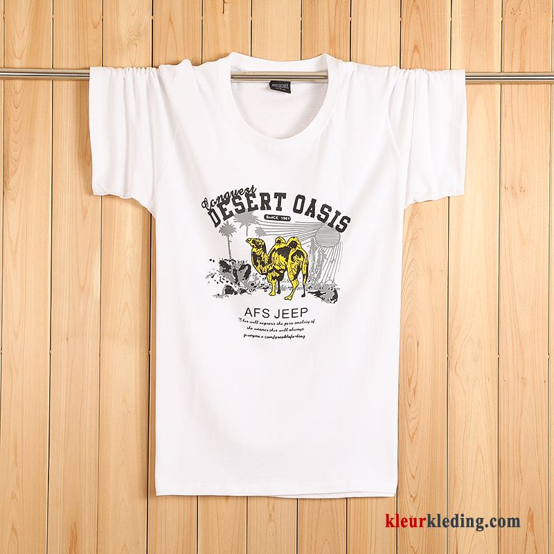 Heren Losse Halve Mouw Vet Grote Maten Korte Mouw Mannelijk T-shirts