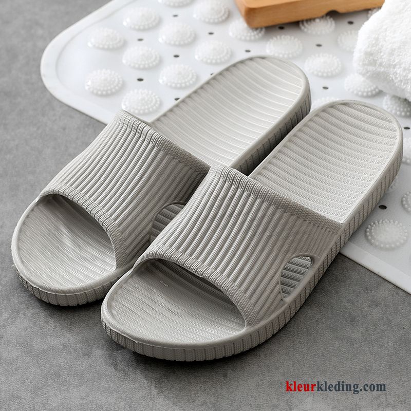 Heren Lovers Vrouw Slippers Badkamer Mannen Antislip Binnen Licht Grijs