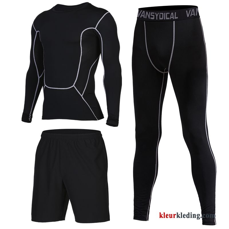 Heren Mannelijk Grijs Onderhemd Running Sportkleding Korte Mouw Pak Geschiktheid