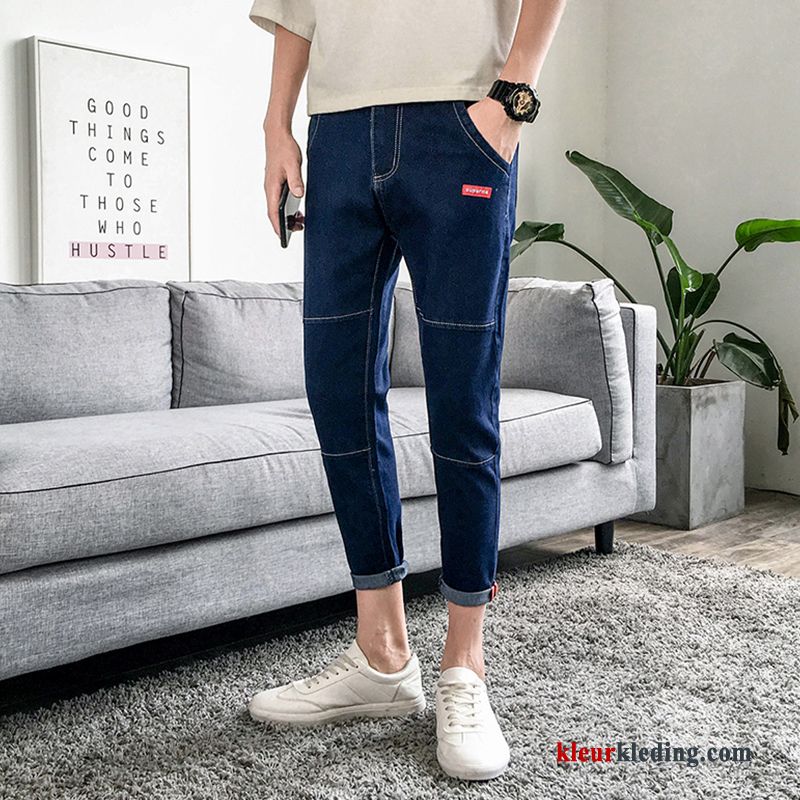 Heren Mannelijk Slim Fit Harlan Grijs Casual Broek Mini Zomer Spijkerbroek Jeans