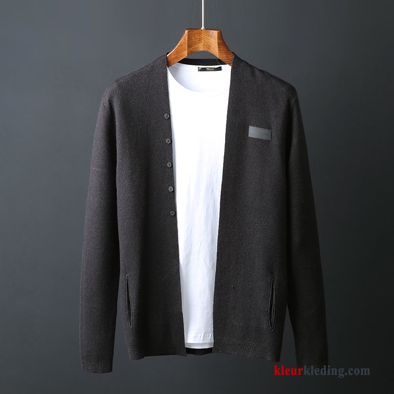 Heren Mannelijk Trui Slim Fit Jas Persoonlijk Herfst Bovenkleding Cardigan