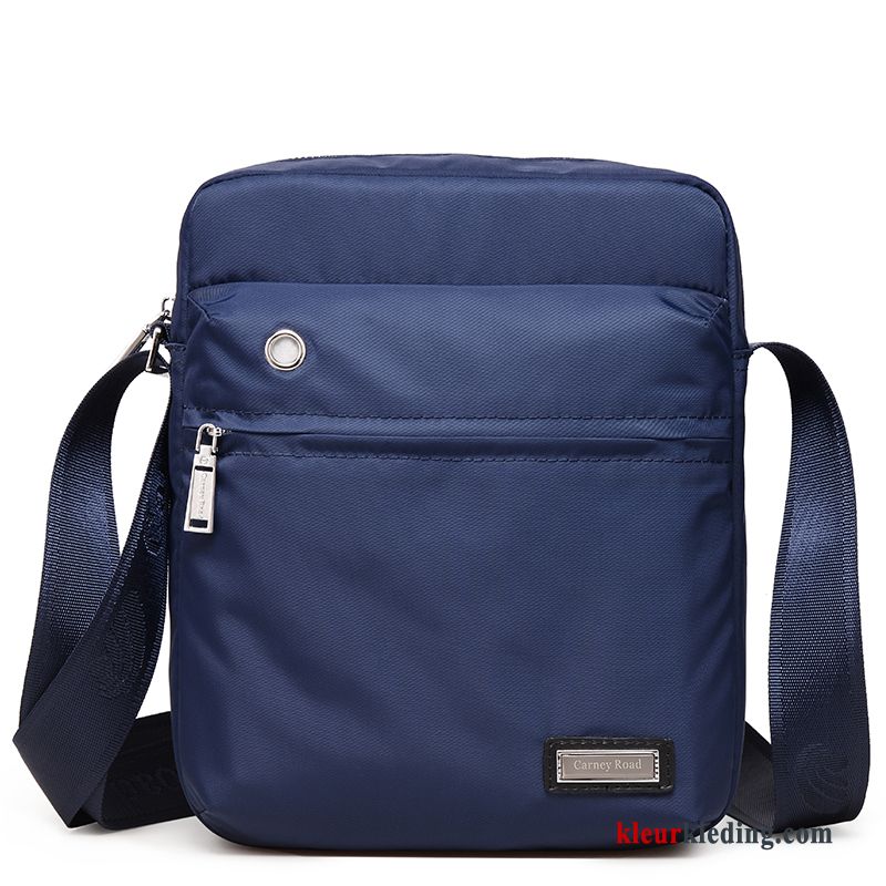 Heren Messenger Tas Oxford Casual Schoudertas Canvas Mini Doek Waterdicht Blauw