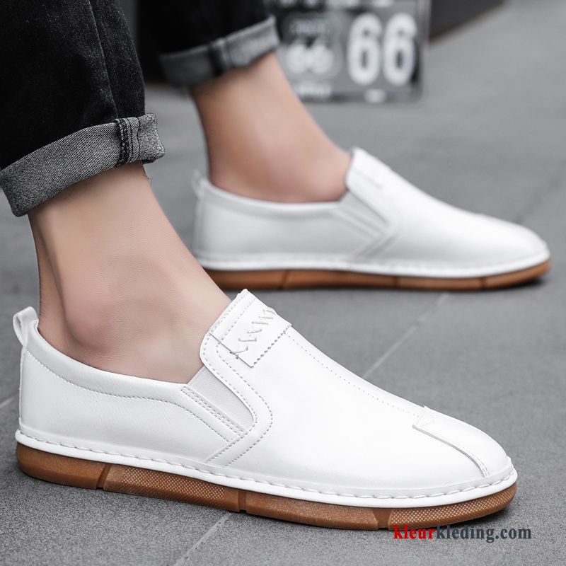 Heren Mocassins Bruin Alle Wedstrijden Mannen Leren Schoenen Casual Slip On Trend Zomer