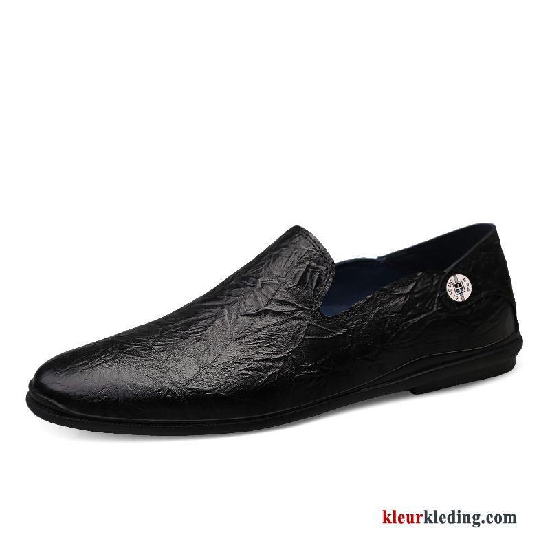 Heren Mocassins Casual Bedrijf Trend Schoenen Mannen Slip On Bootschoenen Leren Schoenen Zwart