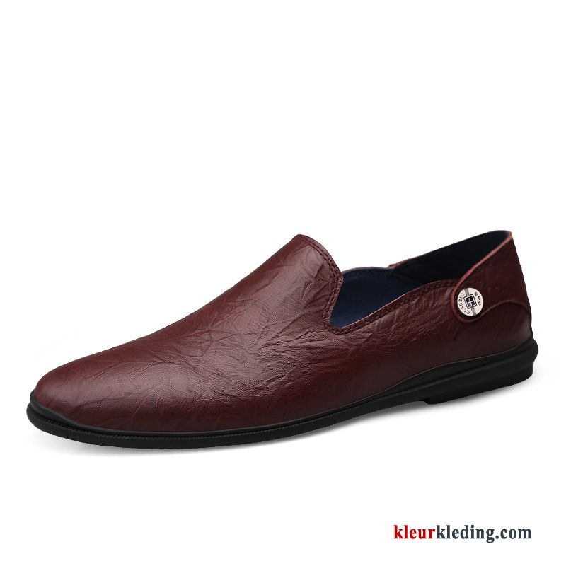 Heren Mocassins Casual Bedrijf Trend Schoenen Mannen Slip On Bootschoenen Leren Schoenen Zwart