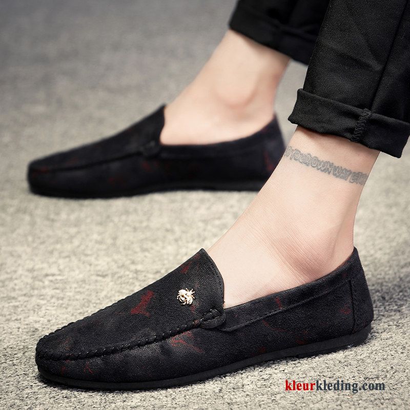 Heren Mocassins Casual Mannen Zomer Textiel Bootschoenen Slip On Trend Alle Wedstrijden Blauw