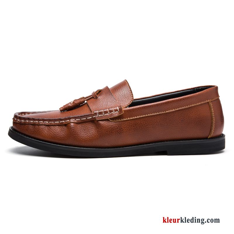 Heren Mocassins Pumps Schoenen Casual Chauffeurs Schoenen Mannen Bootschoenen Loafers Kwastjes Rood