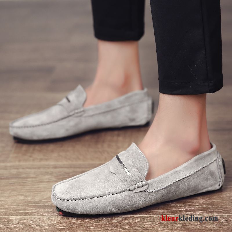 Heren Mocassins Schoenen Bootschoenen Driver Slip On Casual Mannen Trend Loafers Kaki