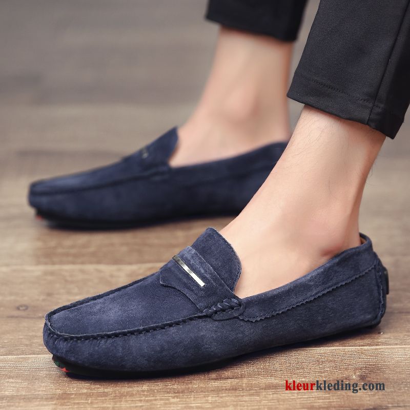 Heren Mocassins Schoenen Bootschoenen Driver Slip On Casual Mannen Trend Loafers Kaki