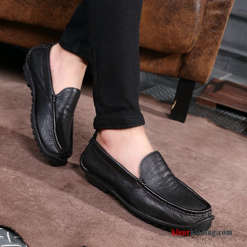 Heren Mocassins Slip On Bedrijf Casual Zachte Zolen Mocassin Mannen Bootschoenen Leren Schoenen Rood