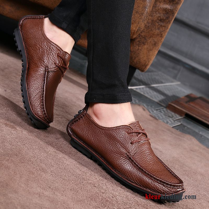 Heren Mocassins Slip On Bedrijf Casual Zachte Zolen Mocassin Mannen Bootschoenen Leren Schoenen Rood