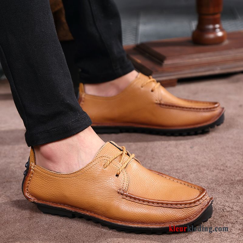 Heren Mocassins Slip On Bedrijf Casual Zachte Zolen Mocassin Mannen Bootschoenen Leren Schoenen Rood