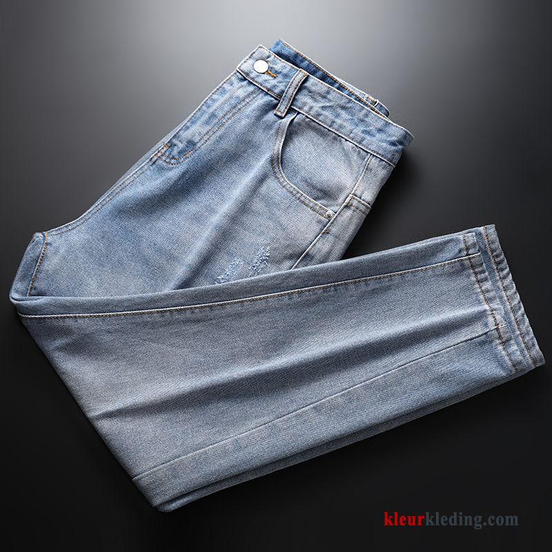 Heren Nostalgie Harlan Wassen Spijkerbroek Jeans Losse Trend Zwart Nieuw