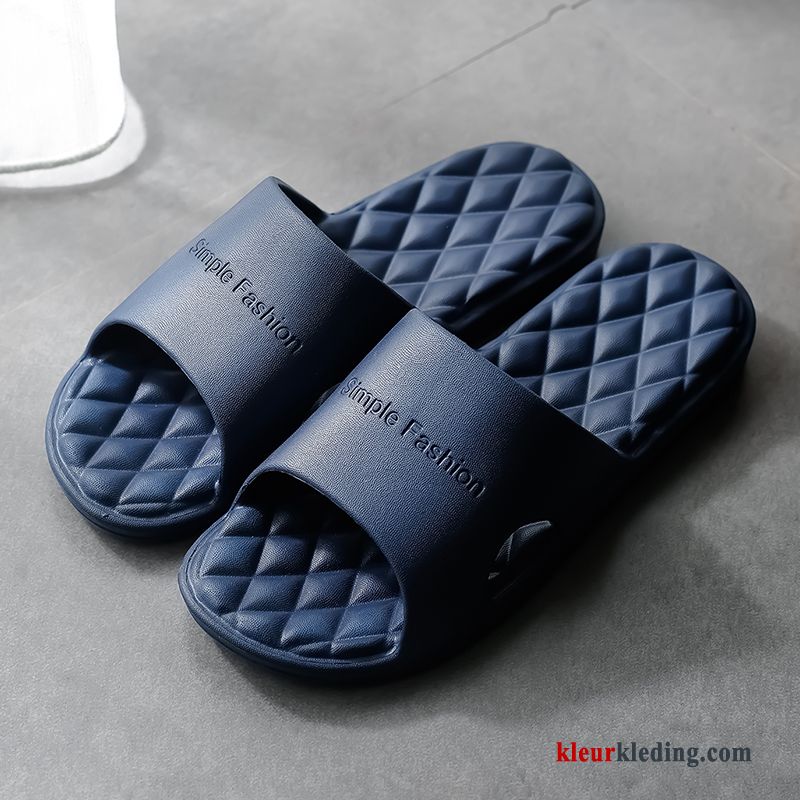 Heren Pantoffels Zachte Zolen Zomer Badkamer Binnen Mannen Antislip Slippers Zwart