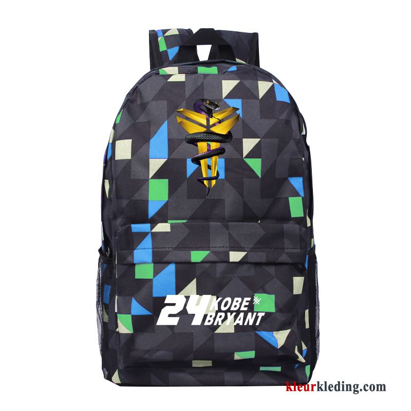 Heren Reizen Basketbal Tas Sport De Middelbare School Kleur Rugzak Zwart