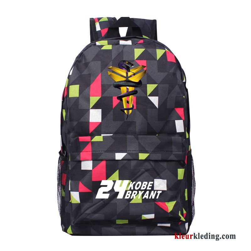 Heren Reizen Basketbal Tas Sport De Middelbare School Kleur Rugzak Zwart