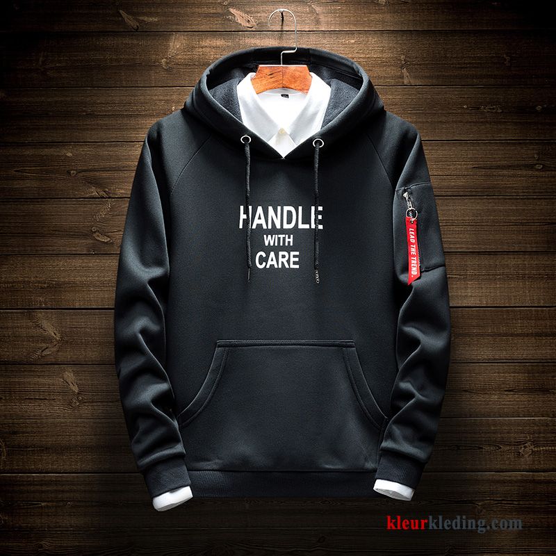 Heren Rood Hoodie Pak Herfst Voorjaar Mannelijk Sport