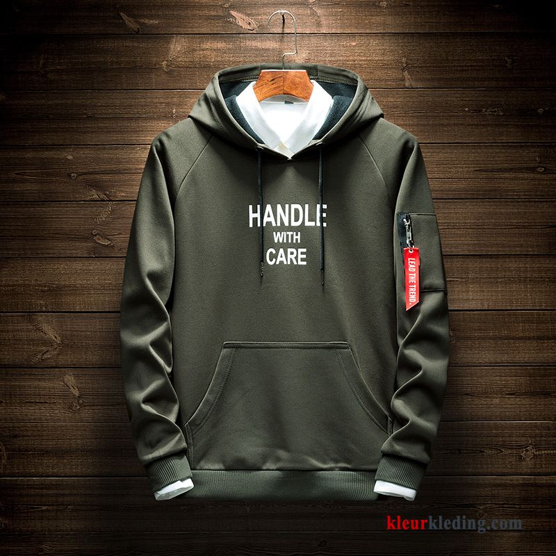 Heren Rood Hoodie Pak Herfst Voorjaar Mannelijk Sport