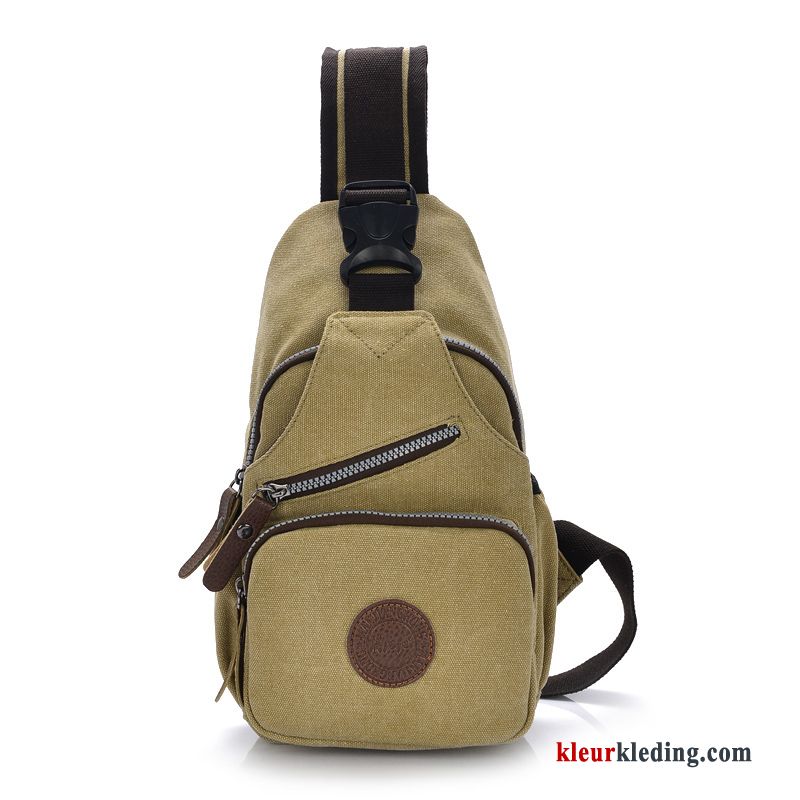 Heren Schoudertas Dames Borst Tas Bruin Mini Trend 2018 Canvas Heuptas