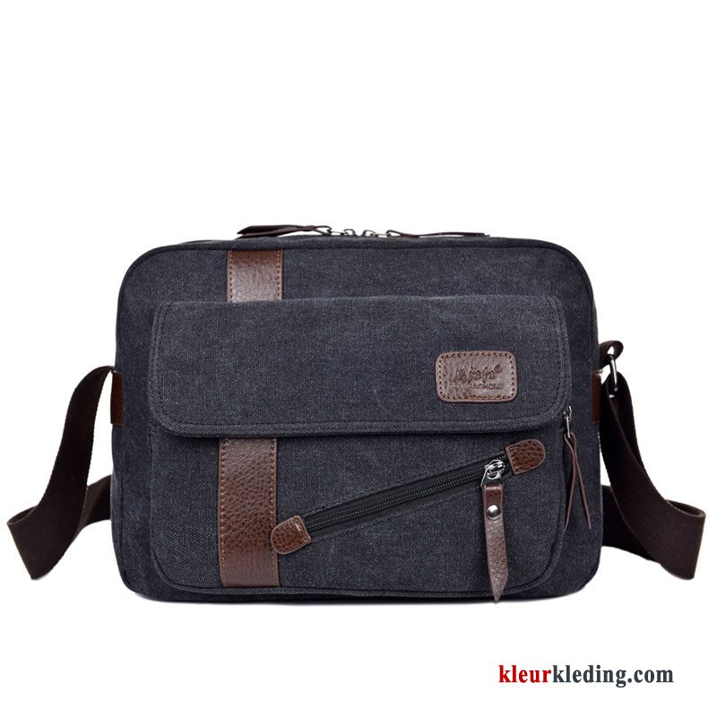 Heren Schoudertas Leer Business Canvas Tas Nieuw Messenger Tas 2019 Trend Kaki