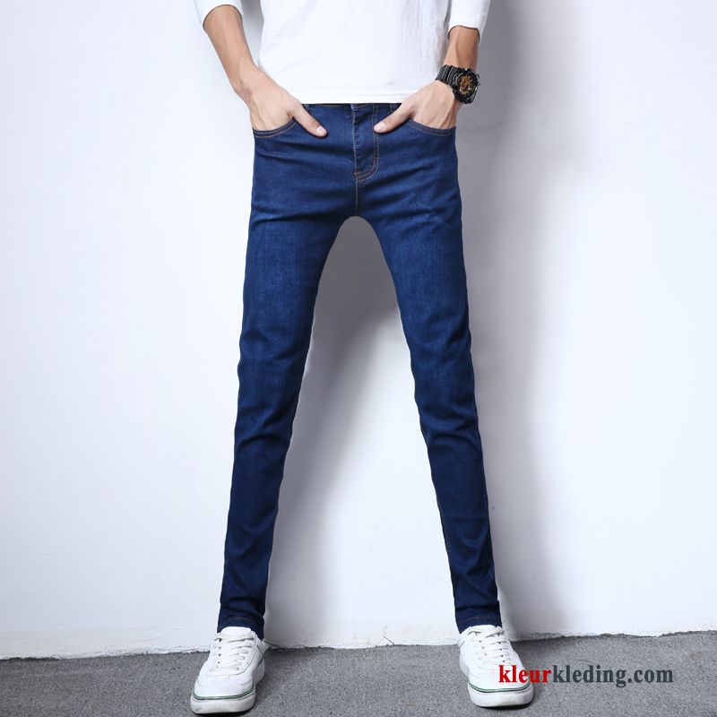 Heren Slim Fit Trend Spijkerbroek Jeans Mannelijk Nieuw Jeugd Trendy Merk Zwart