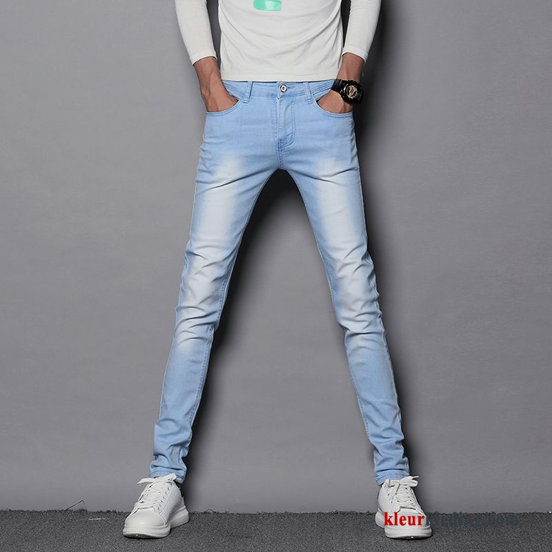 Heren Slim Fit Trend Spijkerbroek Jeans Mannelijk Nieuw Jeugd Trendy Merk Zwart