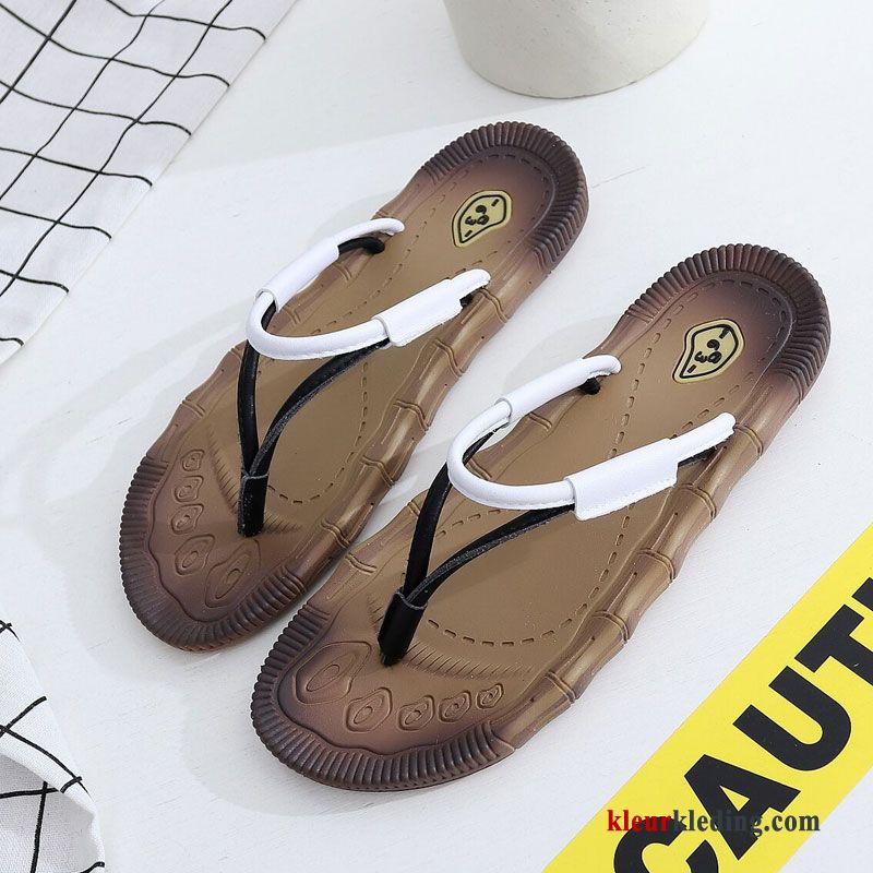 Heren Slipper Antislip Zomer Strand Trend Outdoor Mannen Pantoffels Casual Wit