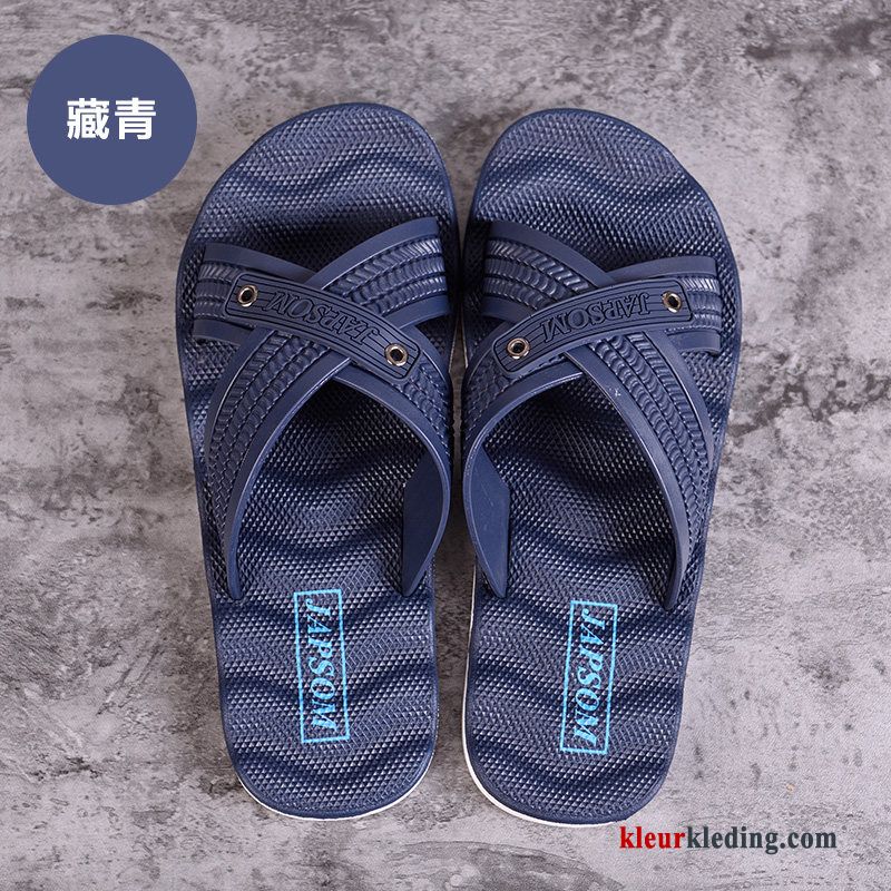 Heren Slipper Binnen Trend Lovers Mode Zomer Antislip Mannen Badkamer Blauw