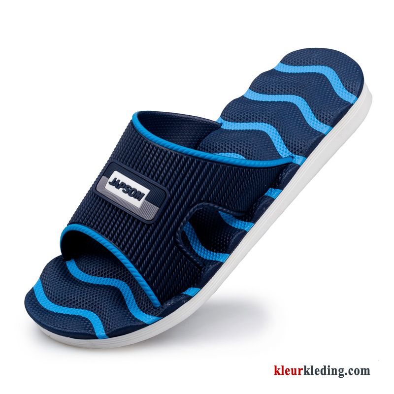 Heren Slipper Binnen Trend Lovers Mode Zomer Antislip Mannen Badkamer Blauw