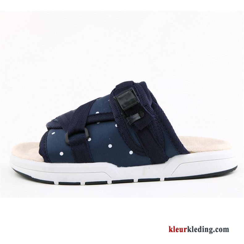 Heren Slipper Casual Trend Vrouwen Strand Zomer Lovers Mannen Pantoffels Blauw